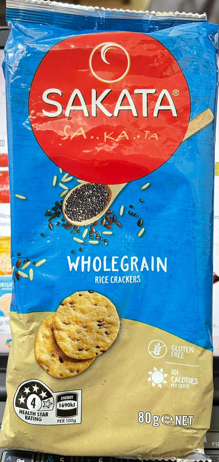 Sakata Rice Crackers Wholegrain 80g***