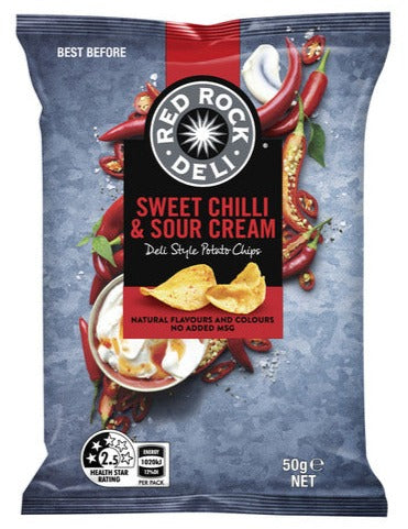 Red Rock Deli Chips Sweet Chilli & Sour Cream 50g