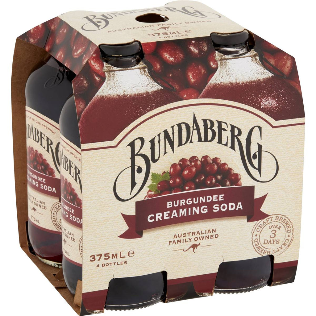 Bundaberg (4pk) Burgundee Creaming Soda 375ml