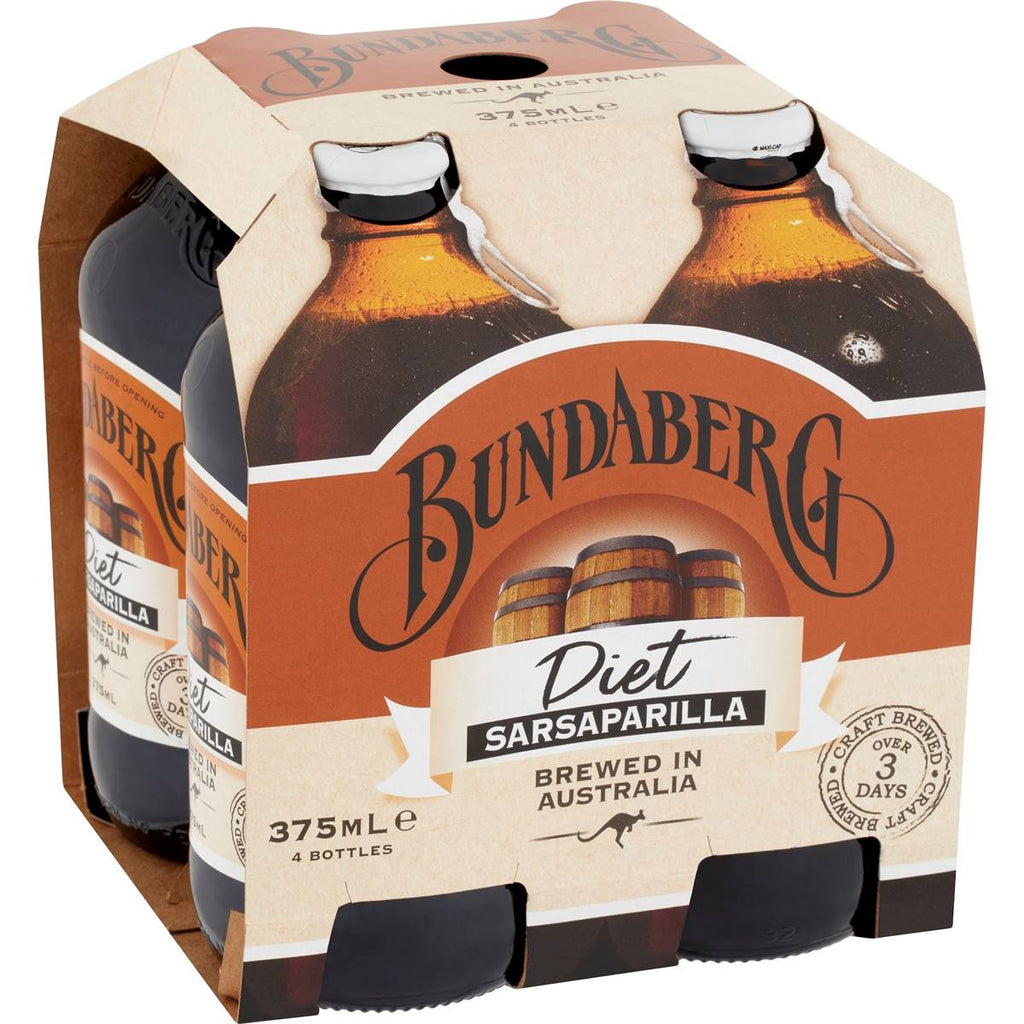 Bundaberg (4pk) Sarsaparilla Diet 375ml