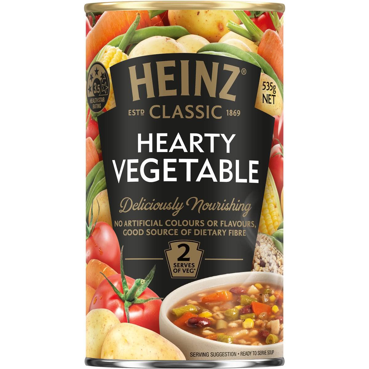 Heinz Classic Hearty Vegetable Soup Can  535g