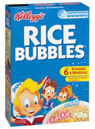 Kellogg's Rice Bubbles Puffed Rice Breakfast Cereal 410g
