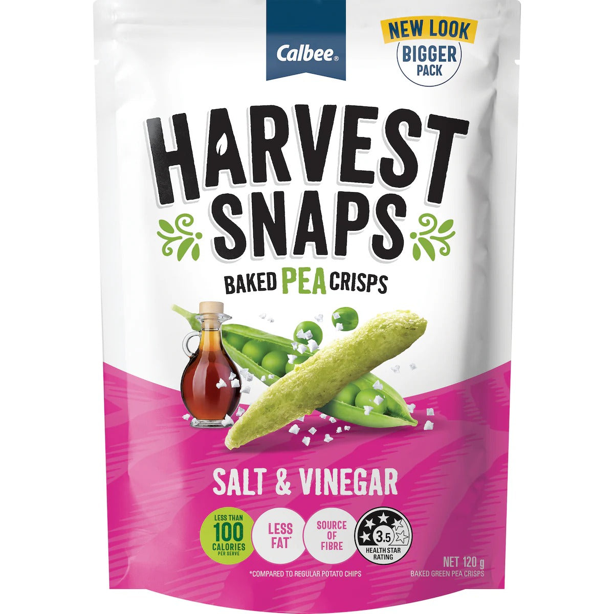 Harvest Snaps Pea Salt & Vinegar  120g