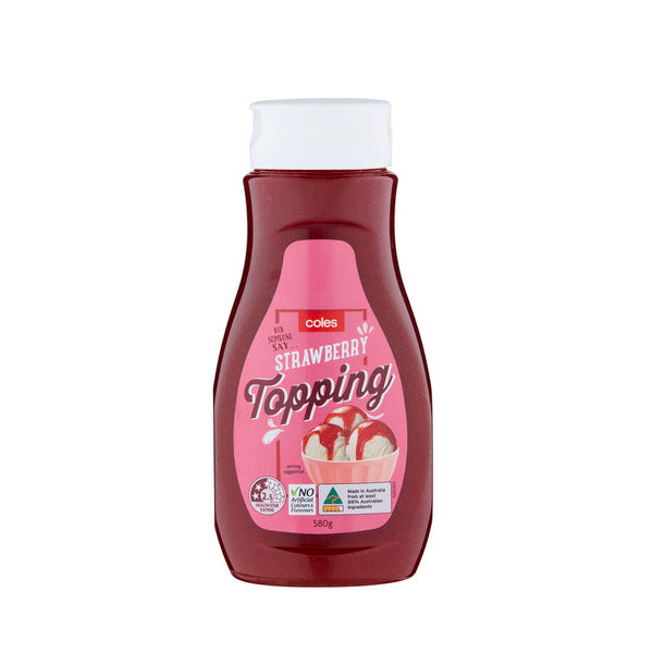 Coles Topping Strawberry 580g