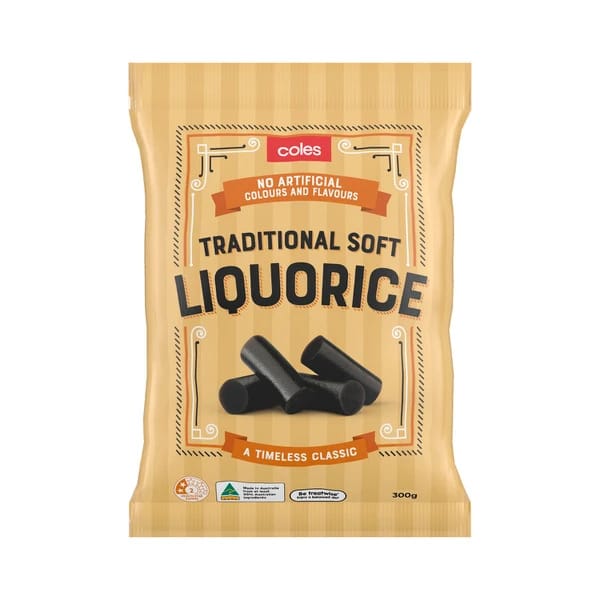 Coles Soft Liquorice 300g