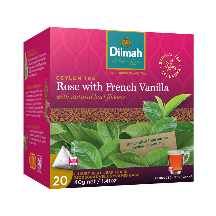 Dilmah Ceylon Tea Rose with French Vanilla (20pk) 40g