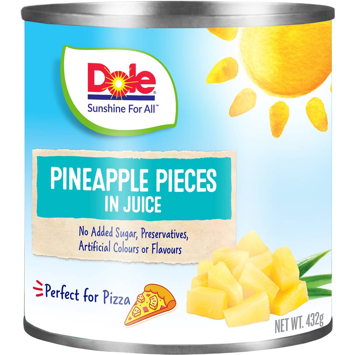 Dole Pineapple Pieces In Juice 432g