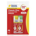 Cancer Council Classic Zinc Sunscreen Stick SPF50+ (2pk) 2x5g