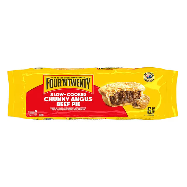 Frozen Four'N Twenty Angus Beef Pies 6 Pack | 900g