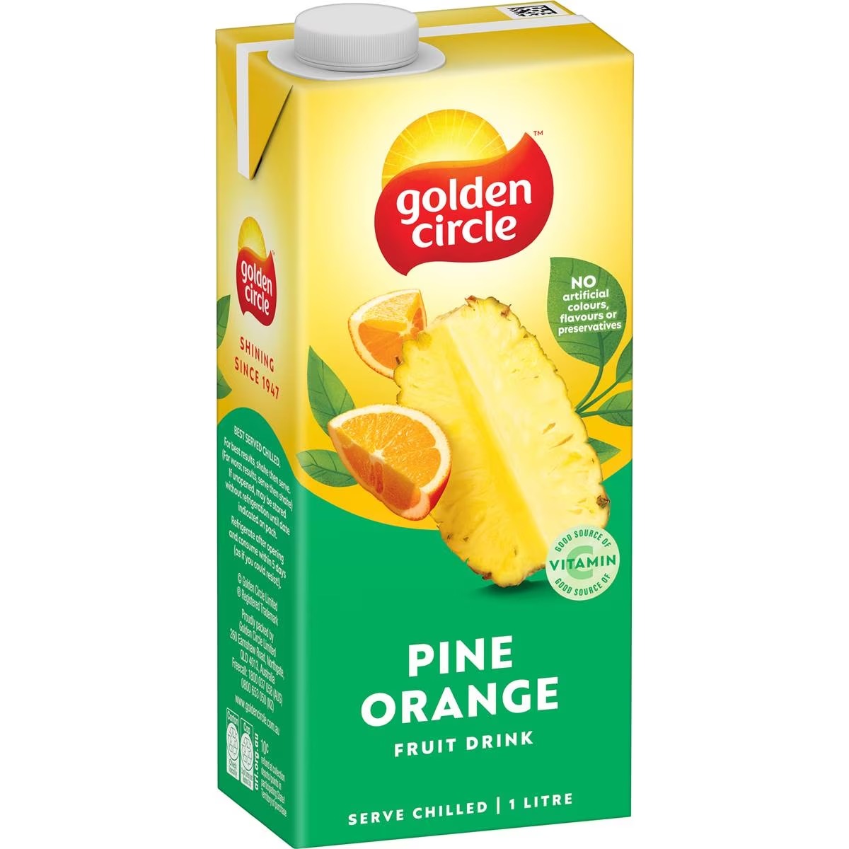 Golden Circle Fruit Drink Pine Orange  1L - do not reorder