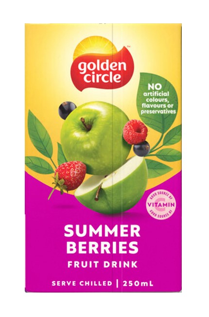 Golden Circle Fruit Drink Summer Berries 250ml - do not reorder
