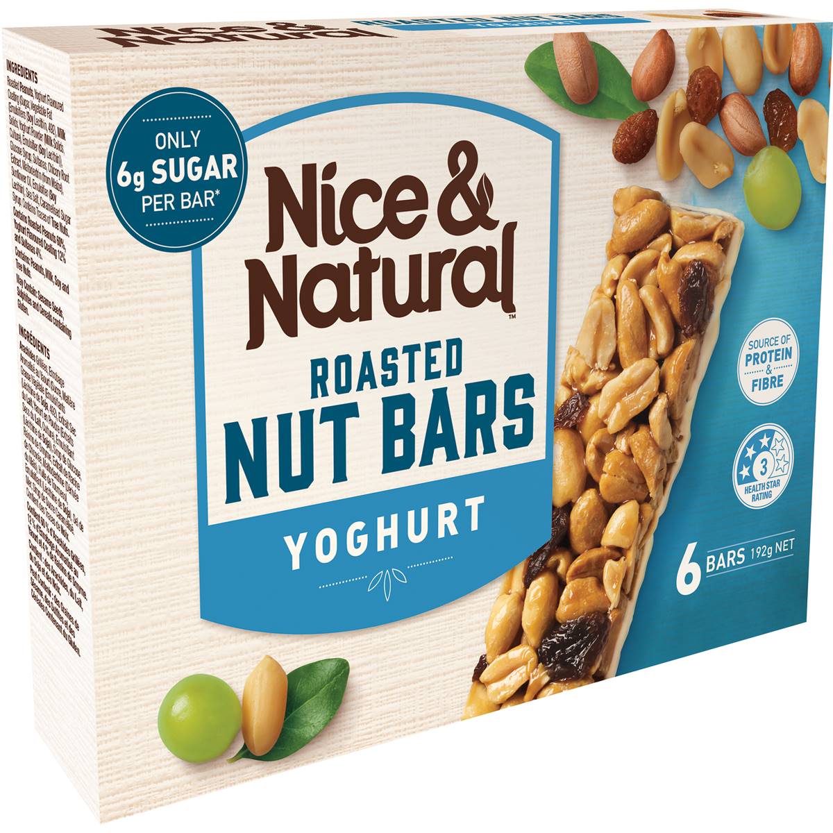 Approaching or Just Over Best Before Date – Nice & Natural Nut Bars Yoghurt (6pk) 192g