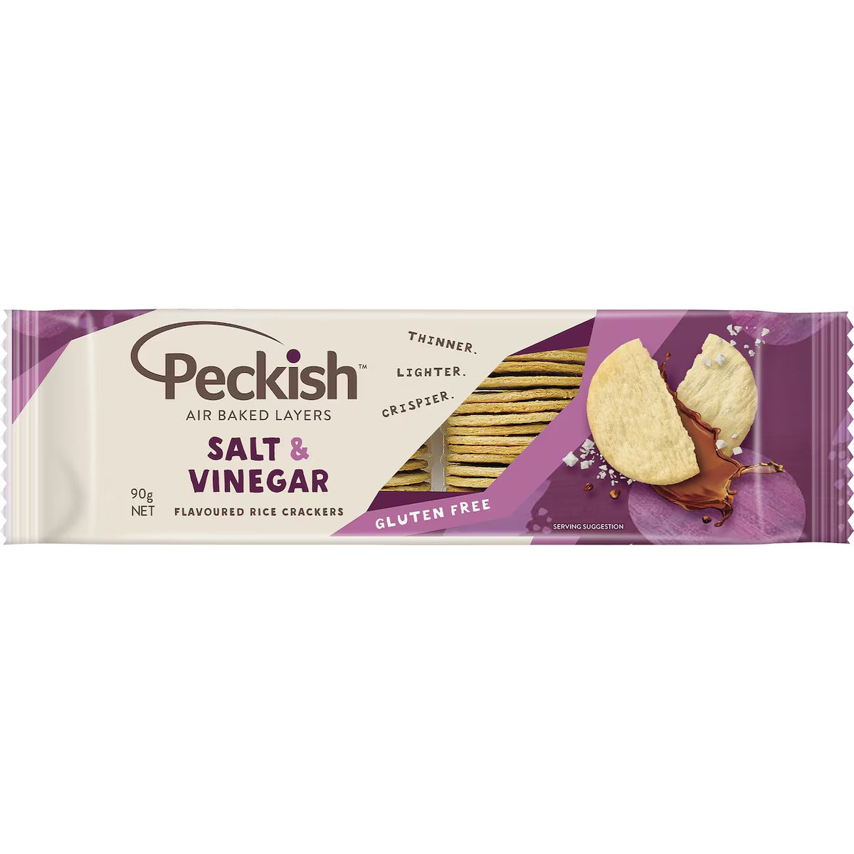 Peckish Crackers Salt & Vinegar 90g**