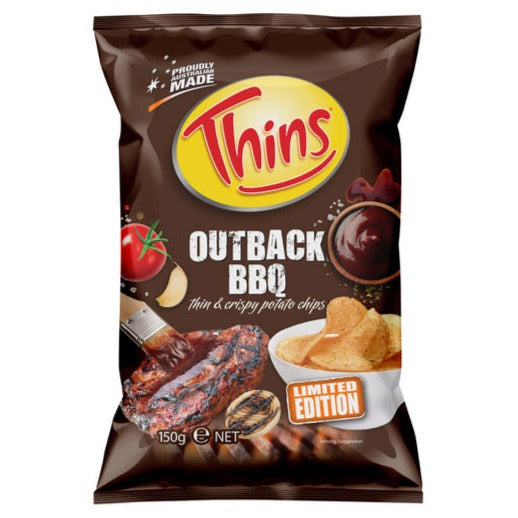 Thins Chips Outback BBQ 150g