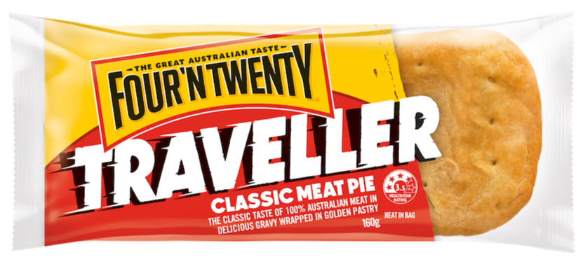 Frozen Four'N Twenty Pie Traveller Classic Meat Pie 160g
