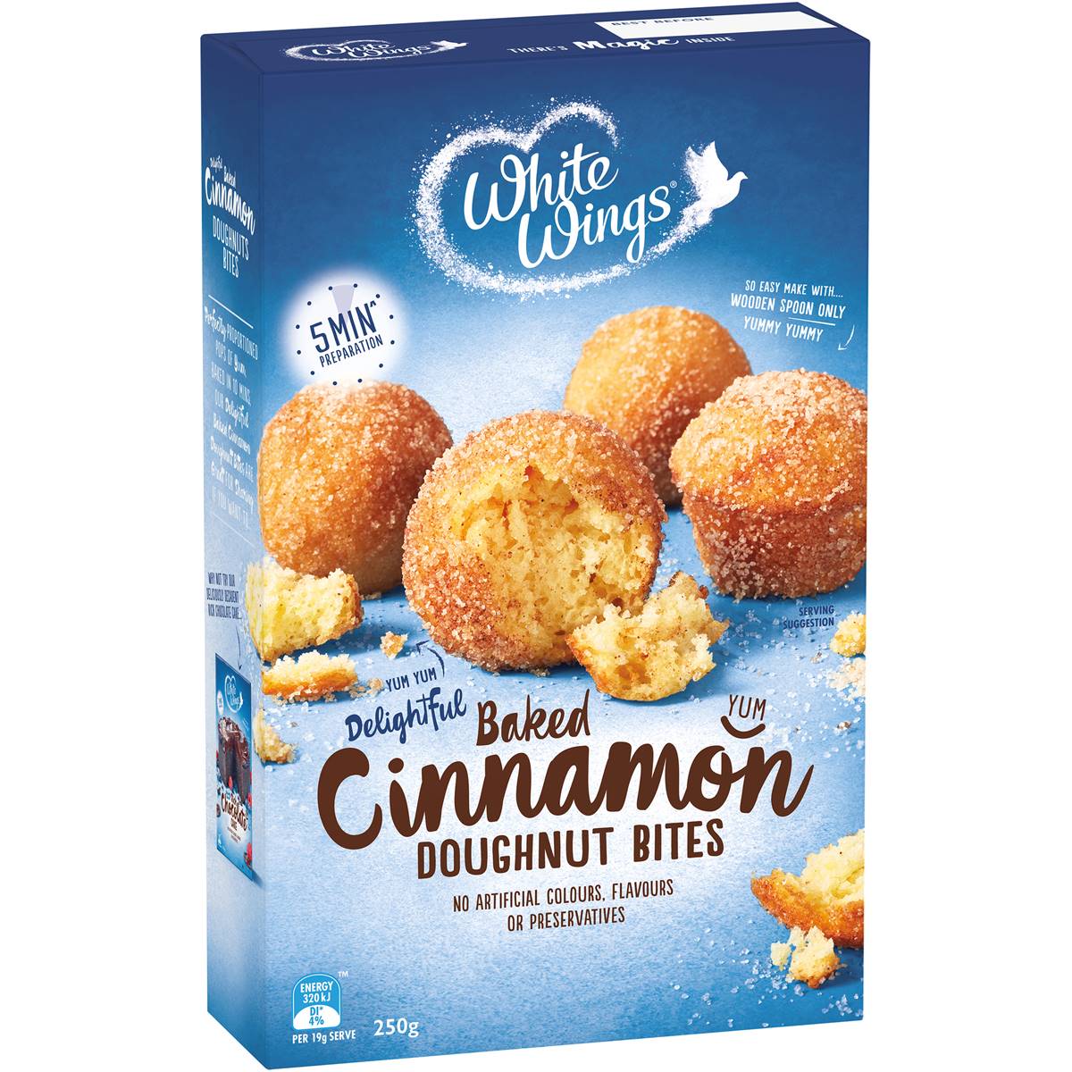 White Wings Donut Bites Cinnamon 250g