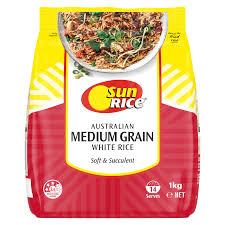 Sunrice Premium medium Grain white Rice 1kg