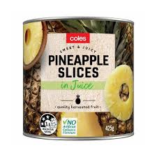 Coles Pineapple Slices IN Juice  425g