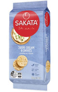 Sakata Rice Crackers Sour Cream & Chives 90g***