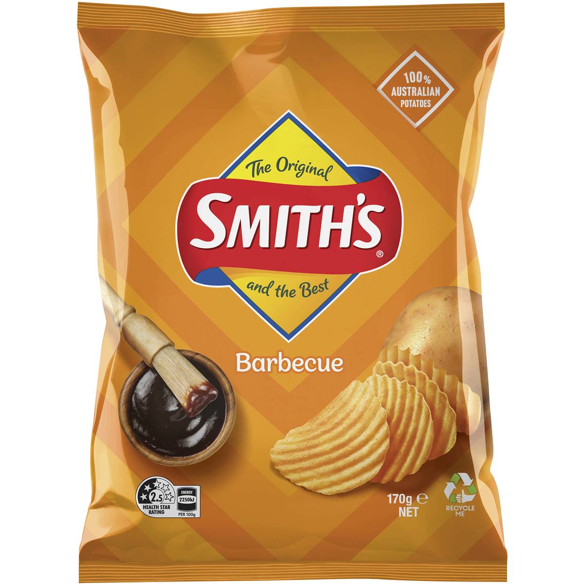 Smith's Crinkle Cut Barbecue 170g